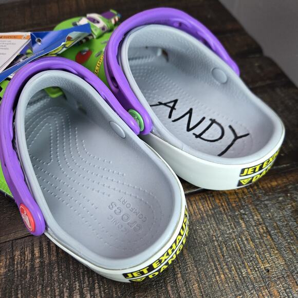 CROCS Kids Sandals in Green and Purple - Picture 9 of 11